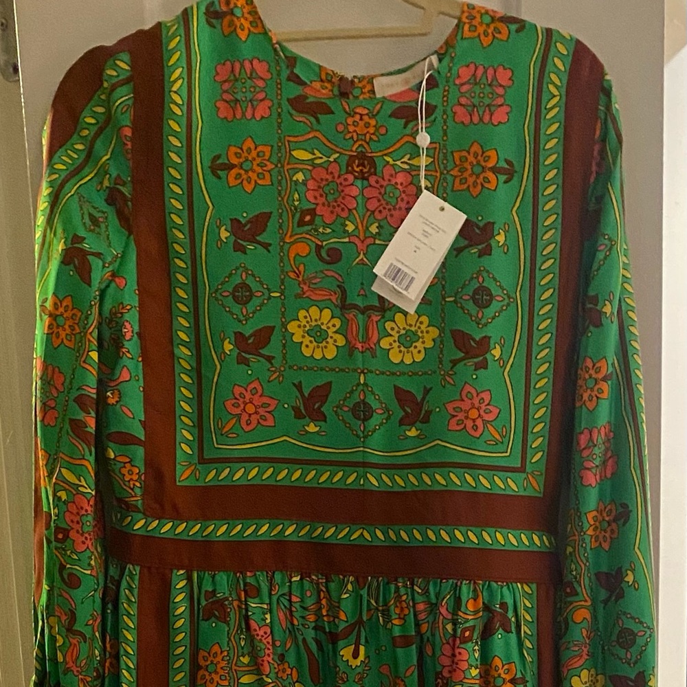 Tory Burch Silk Scarf Printed Long Dress NWT SZ 4